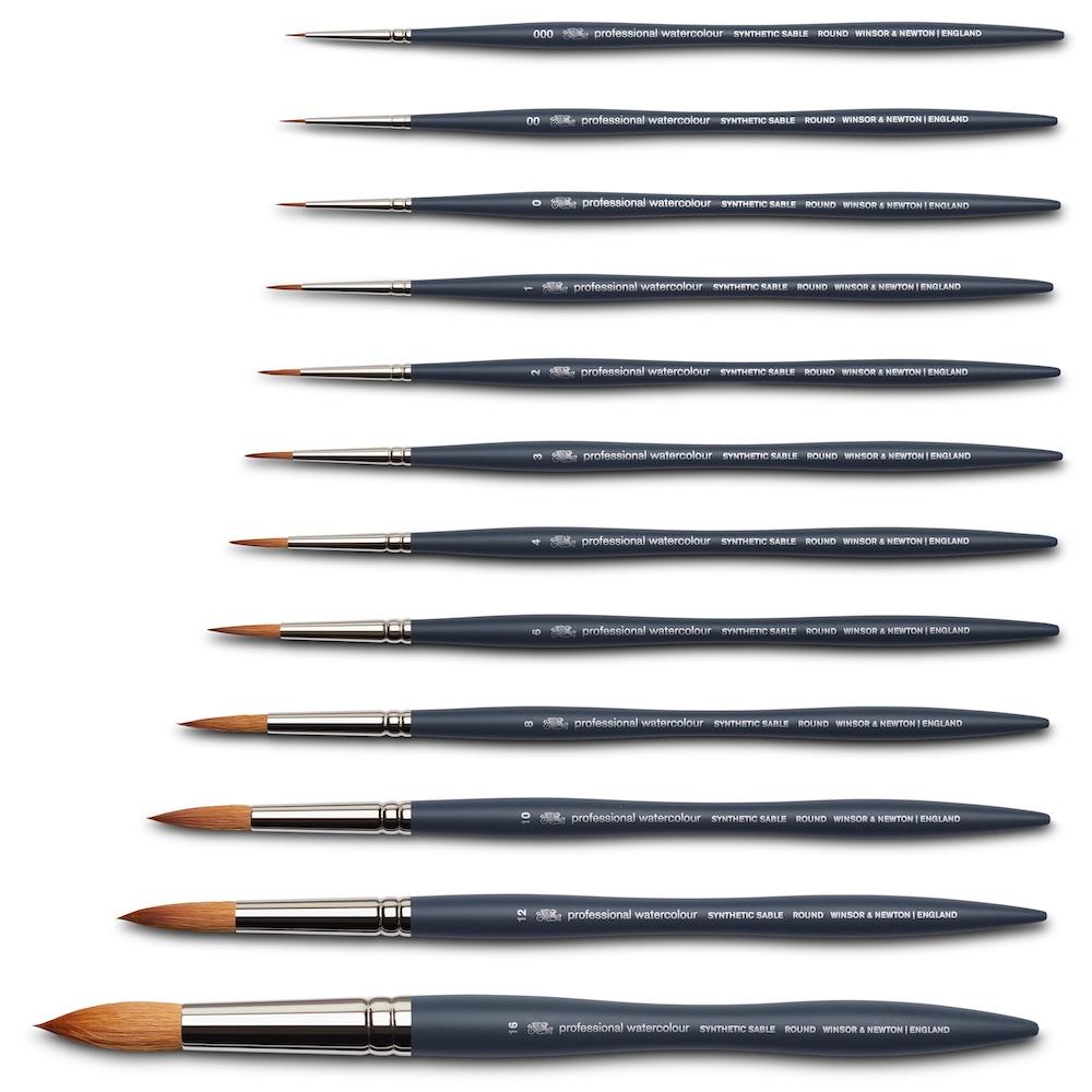 Winsor & Newton Professional Pincel Sintético Redondo para Acuarela