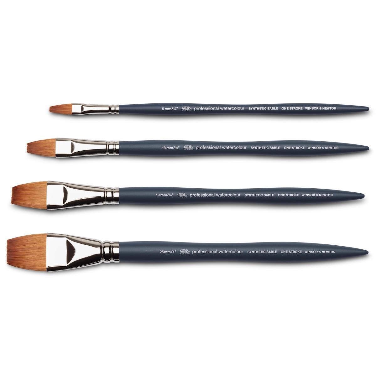 Winsor & Newton Professional One Stroke Pincel Sintético Plano para Acuarela