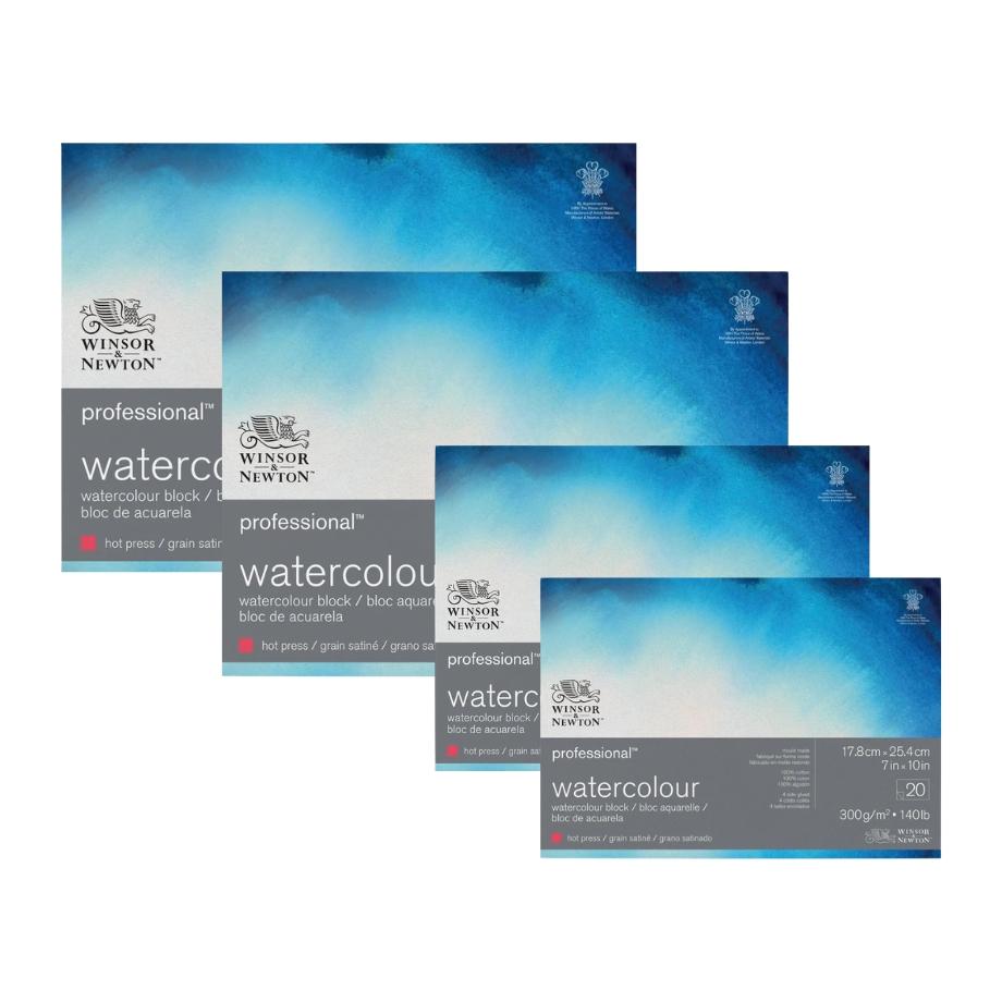 Winsor & Newton Professional Bloc para Acuarela Grano Satinado 100% Algodón 300 g