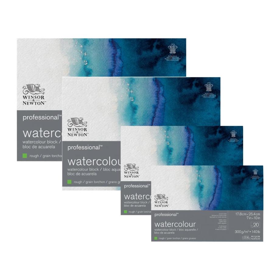 Winsor & Newton Professional Bloc para Acuarela Grano Grueso 100% Algodón 300 g