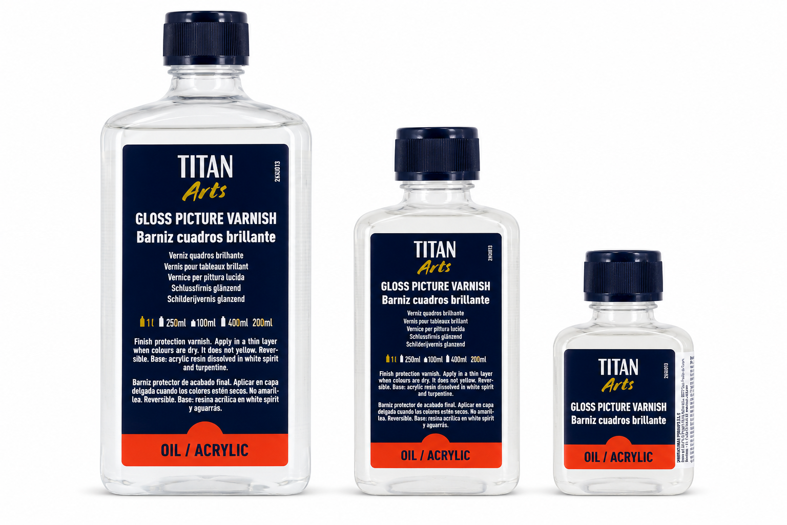 Titan Arts Barniz de Cuadros Brillante para Óleo y Acrílico