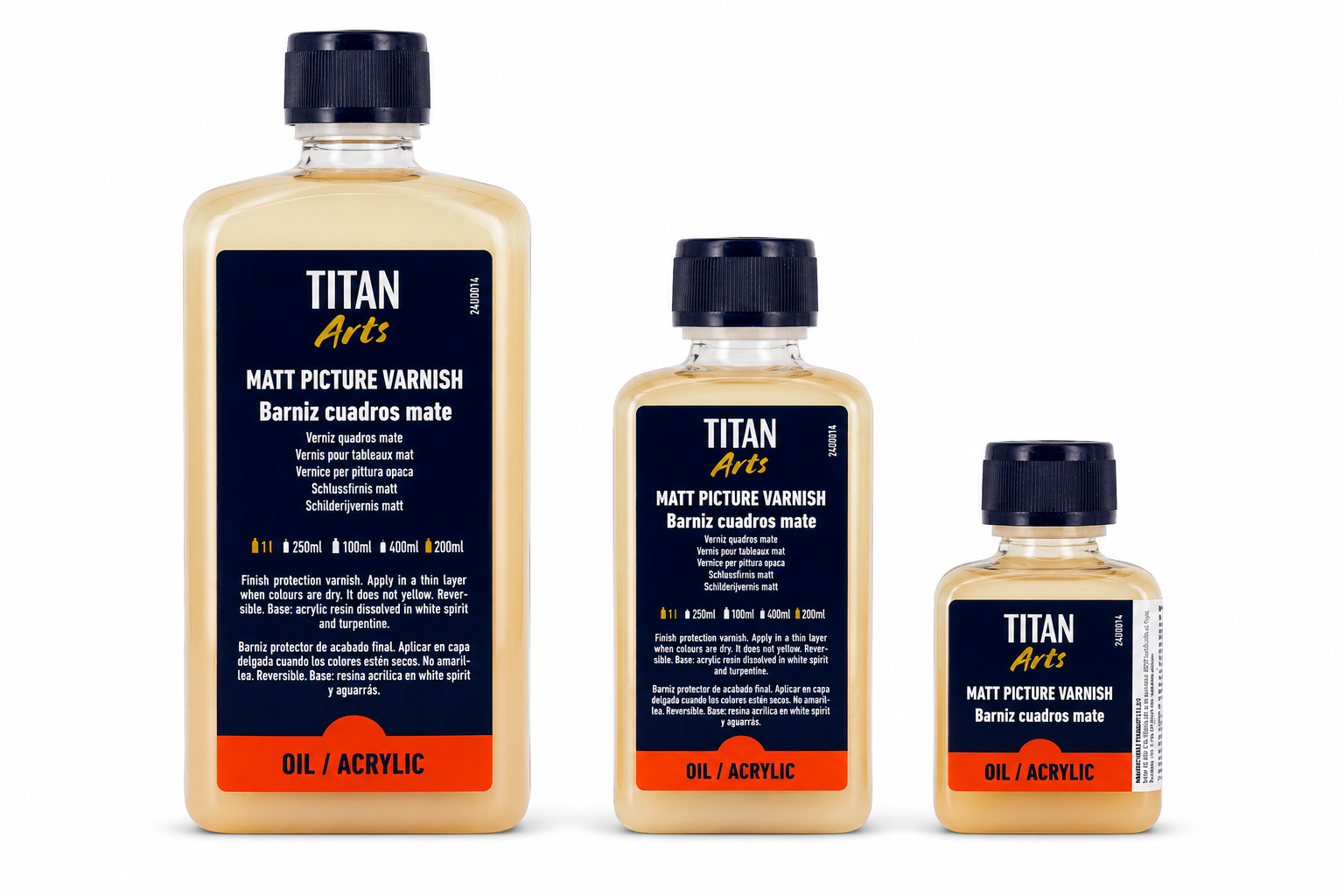 Titan Arts Barniz de Cuadros para Óleo y Acrílico