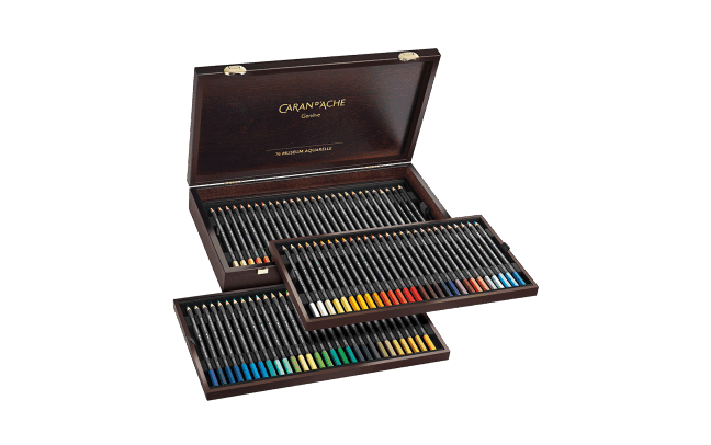 Caran d’Ache Museum Aquarelle Estuche de Madera 76 Lápices Acuarelables