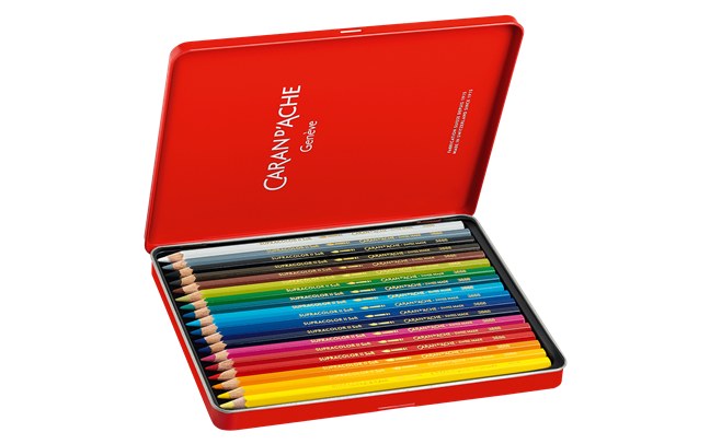 Caran d’Ache Supracolor Aquarelle Estuche de 18 Lápices Acuarelables