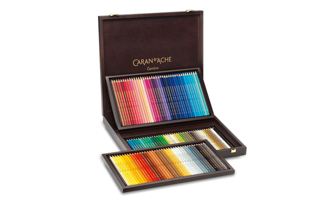 Caran d’Ache Supracolor Aquarelle Caja de Madera de 120 Lápices Acuarelables