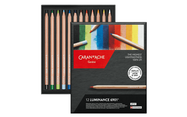 Caran d’Ache Luminance 6901 Caja de 12 Lápices de Colores