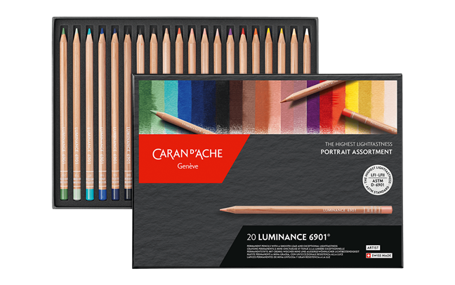 Caran d’Ache Luminance 6901 Portrait Caja de 20 Lápices de Colores