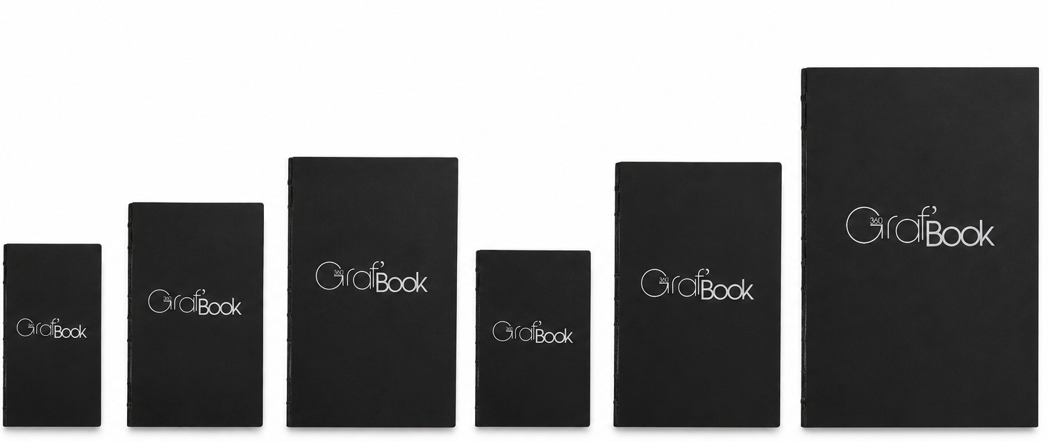 Clairefontaine Graf’Book 360° Cuaderno de Dibujo Cosido 100 g/m²