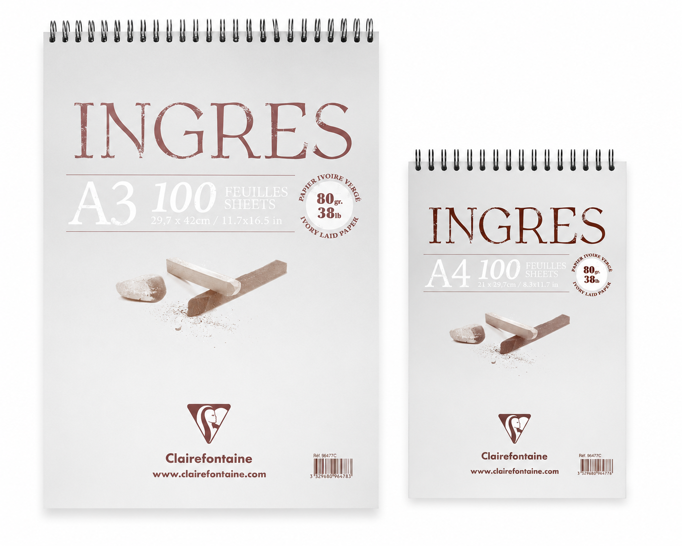 Clairefontaine Ingres Étude Bloc Espiral Papel Pastel Verjurado 80 g/m²