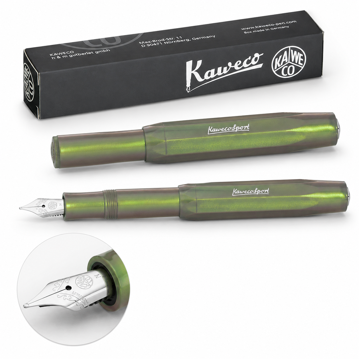 Pluma Estilográfica Kaweco Lunar Sport Shadow Green M