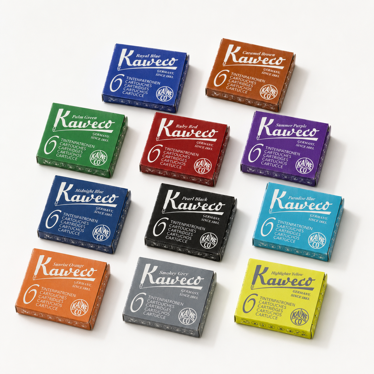 Cartuchos de Tinta Kaweco Estándar Internacional para Pluma Estilográfica – Caja 6 unidades