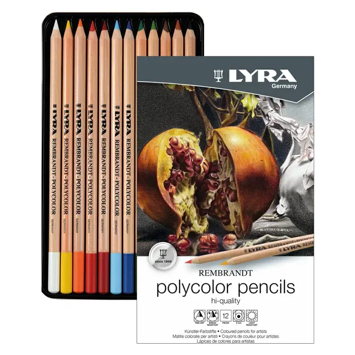Caja de Lápices LYRA REMBRANDT POLYCOLOR 12 Colores