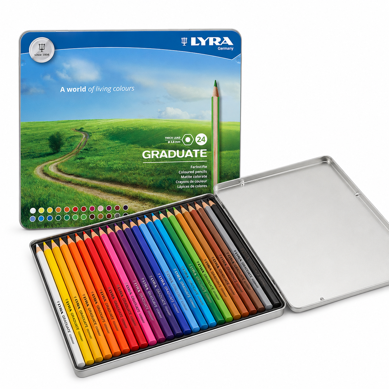 LYRA Rembrandt Polycolor Estuche Metálico 24 Lápices de Colores