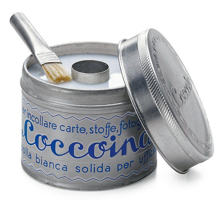 Coccoina Cola Blanca con Aroma de Almendra en Lata con Pincel 125 g